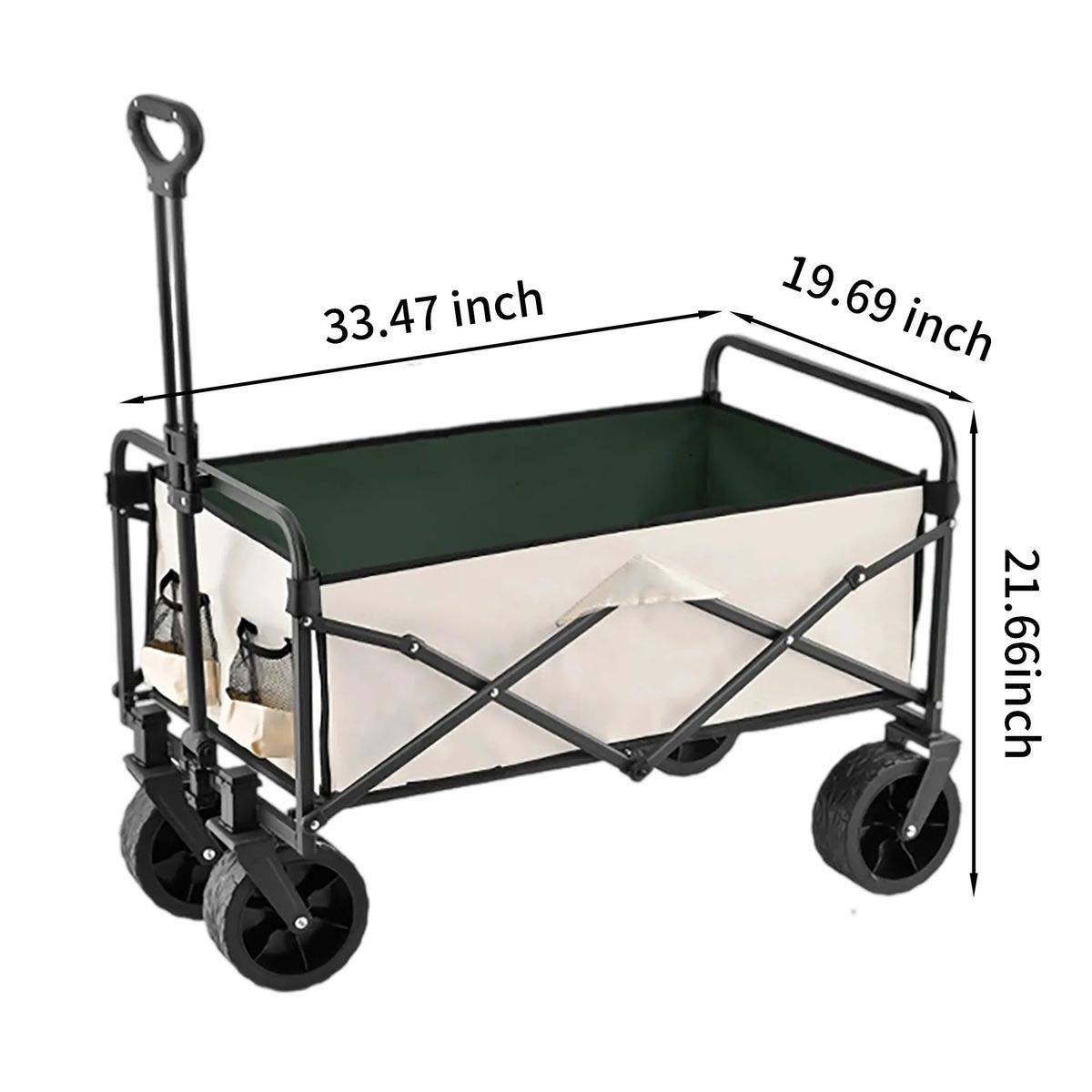 Foldable Outdoor Cart with Brakes and Large Capacity 6