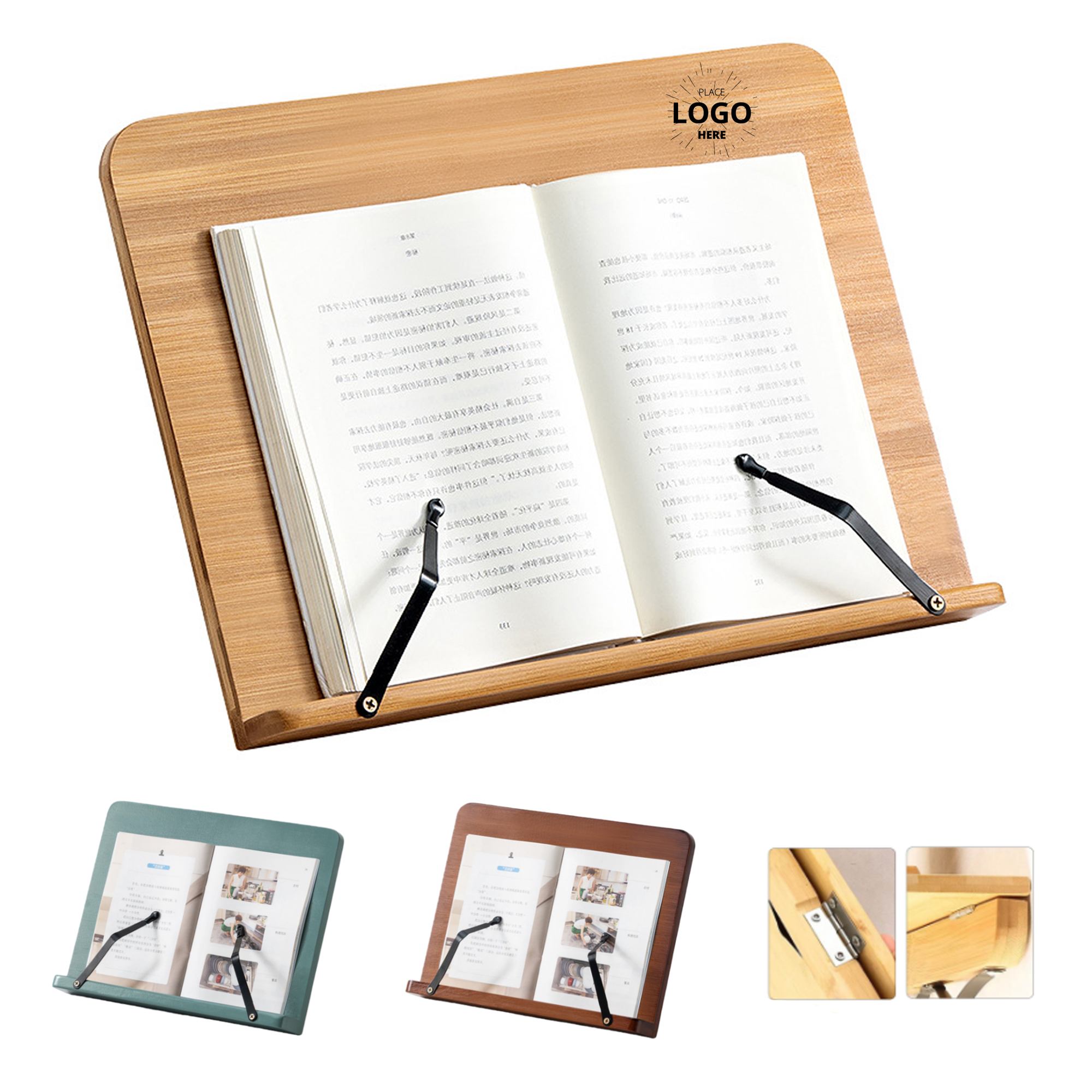 Adjustable Bamboo Book Stands 2