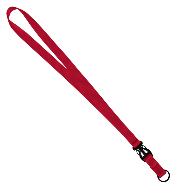 3/4" Multi color (Top and bottom) Nylon Lanyard with Plastic Slide Buckle R 492
