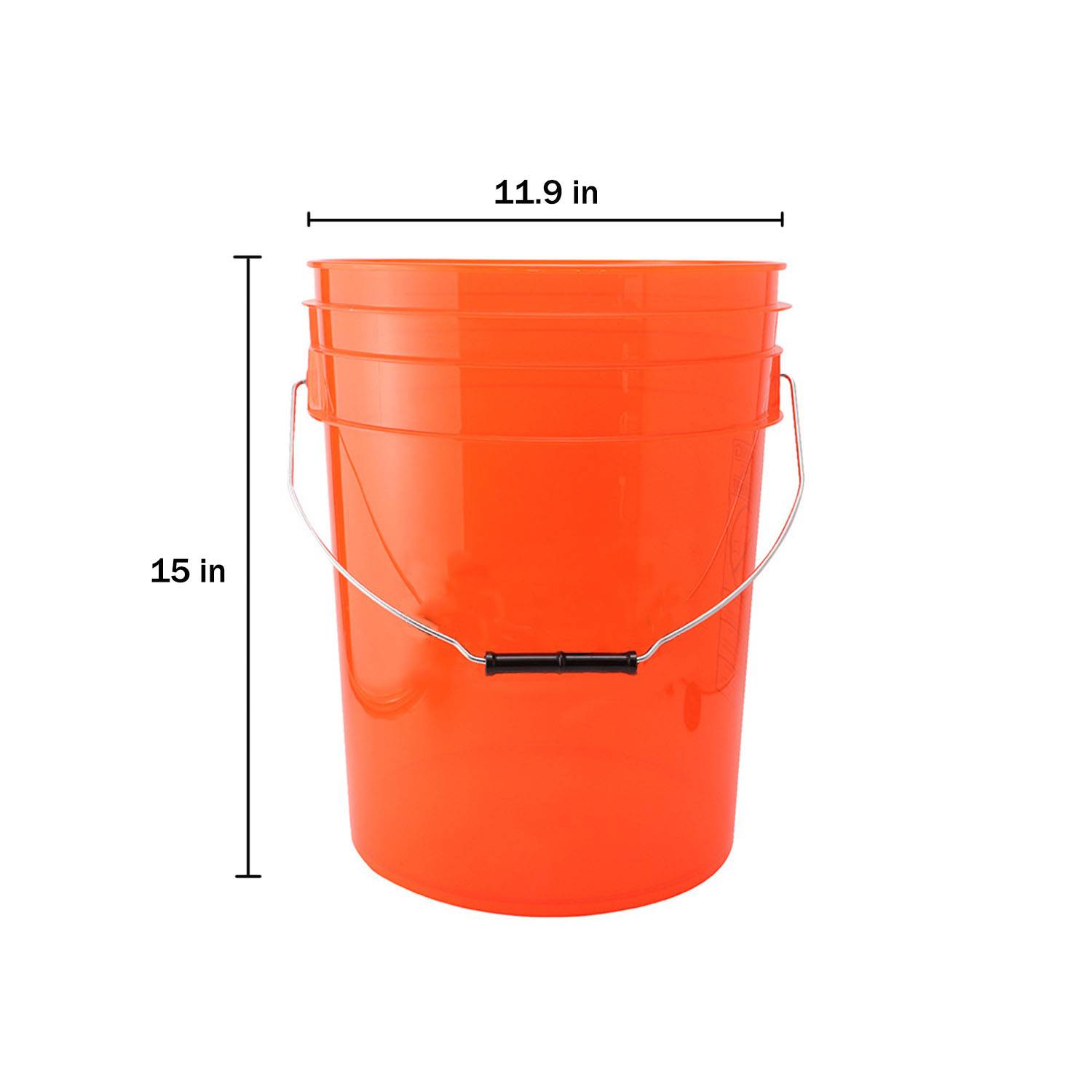 5 Gallon Thickened Transparent Plastic Car Wash Bucket 4