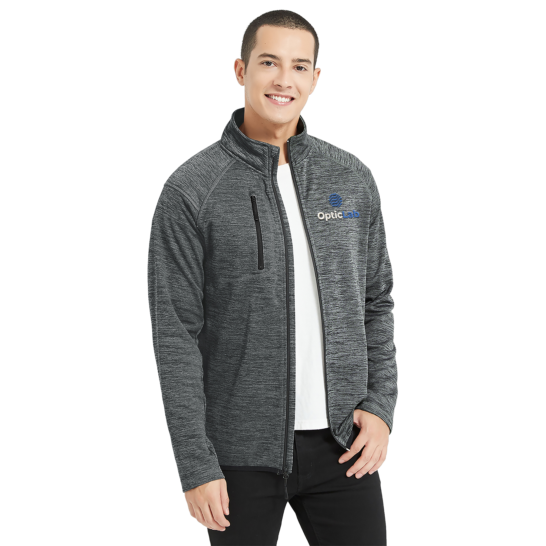 Men's Full-Zip Sweater Fleece Jacket with Chest Pocket 9