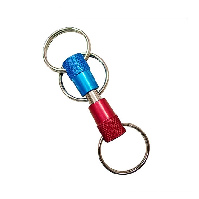 Aluminum Pull Apart Keychain with 3 Split Ring 2