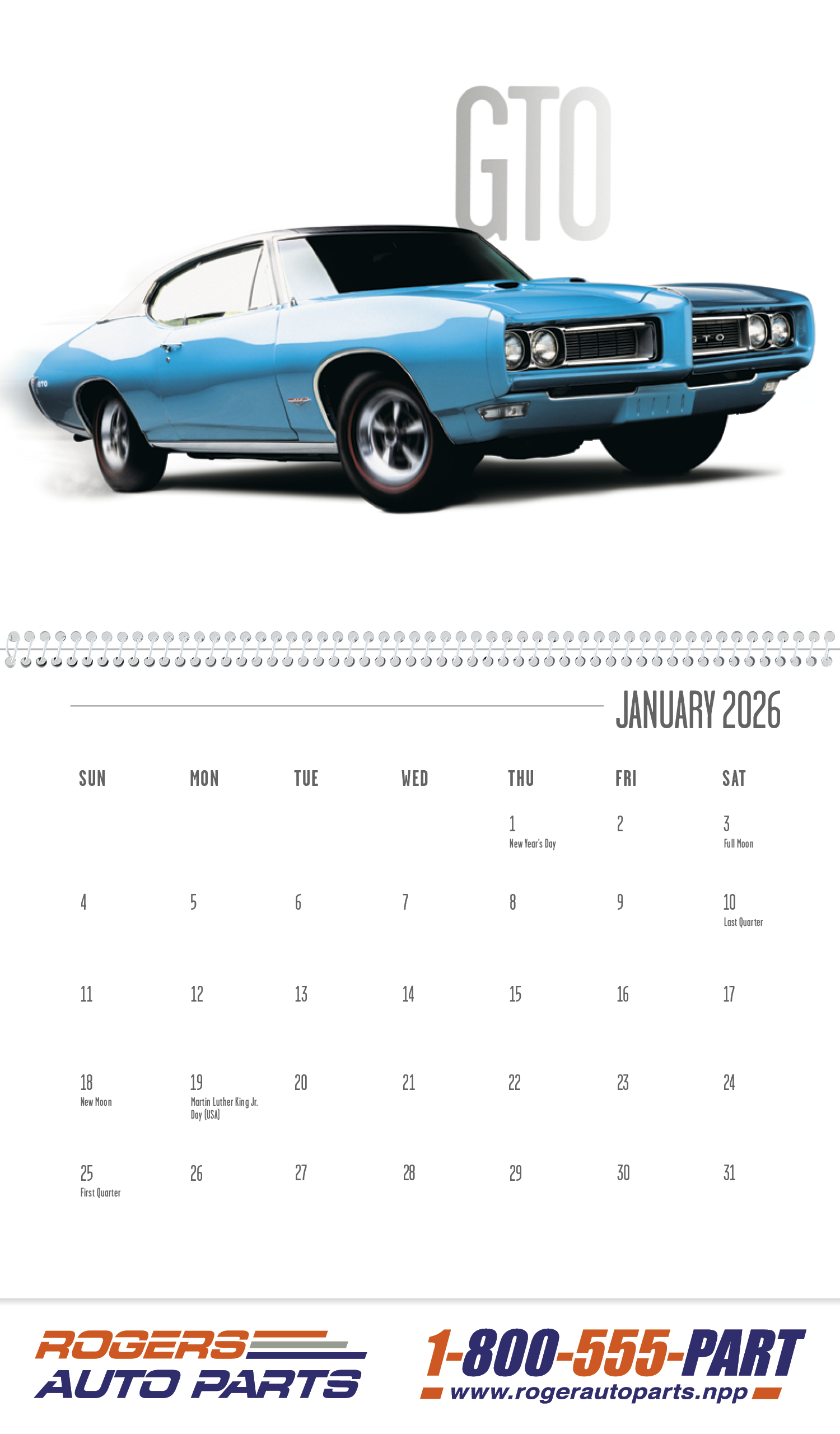 Triumph® Calendars Classic Muscle Cars Calendar 8