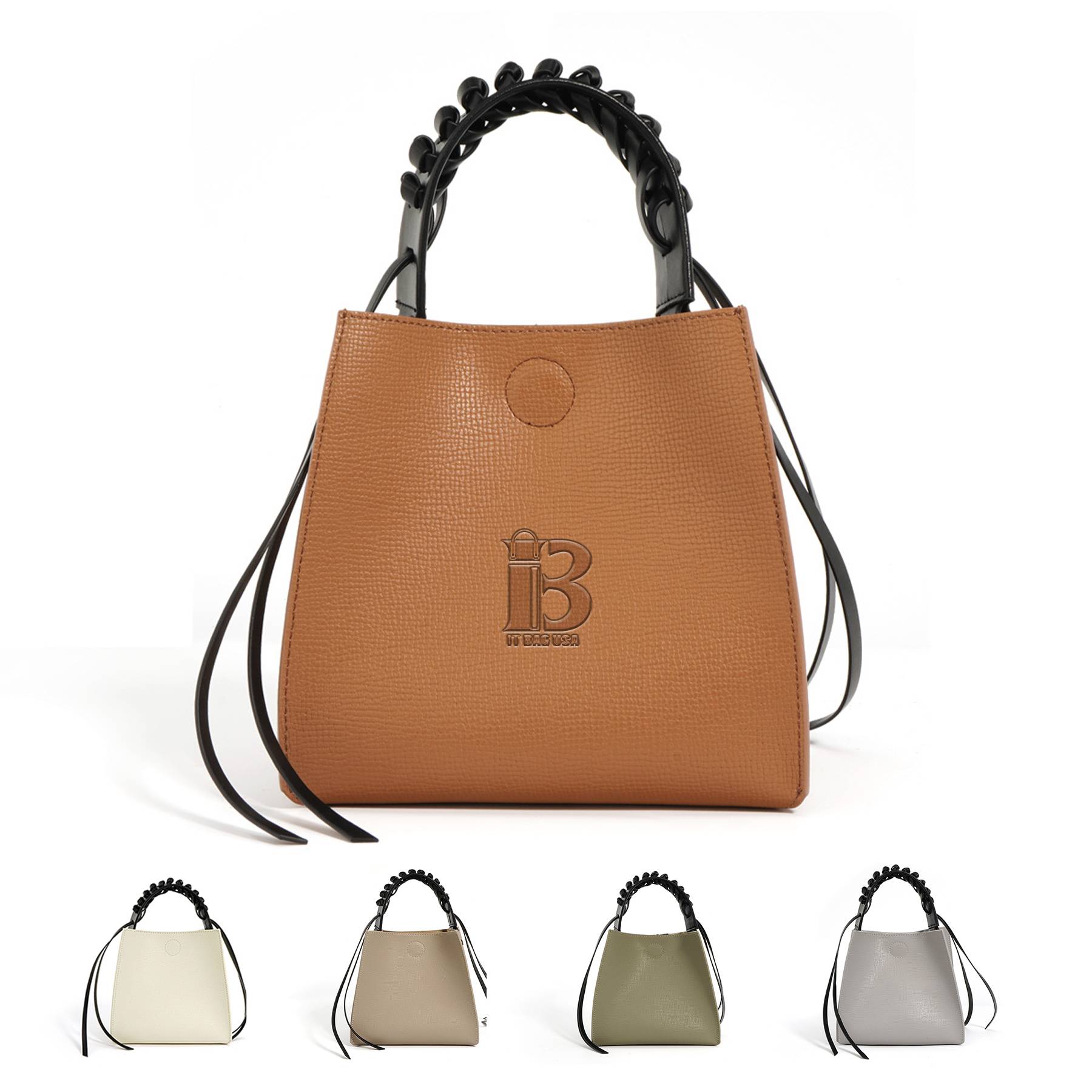 Genuine Leather Vintage hand-held cross-body tote bag 15