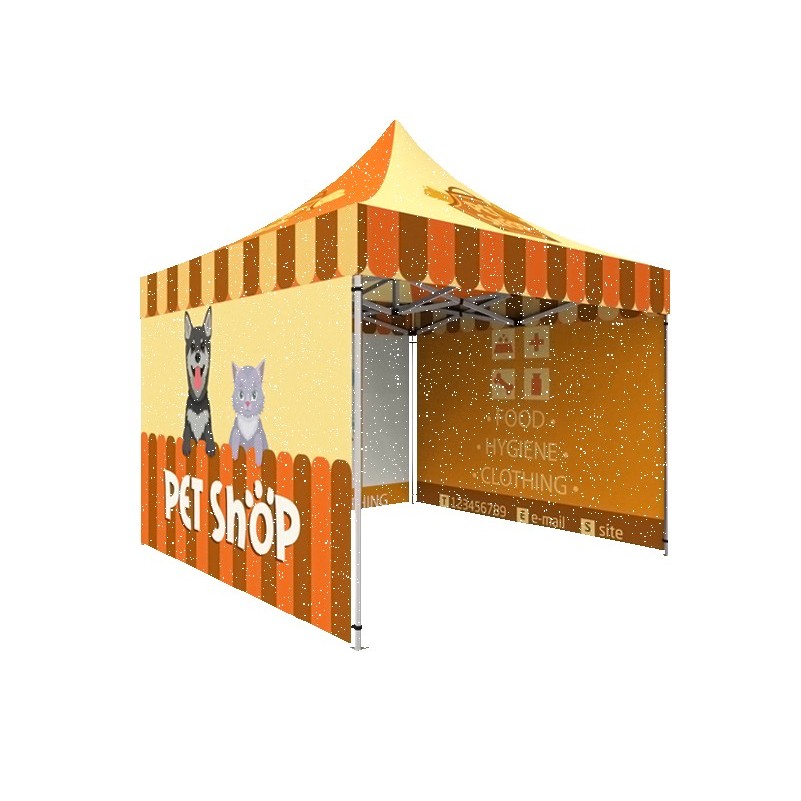 10' X 10' Sublimated Pop Up Tent With Full Walls 1