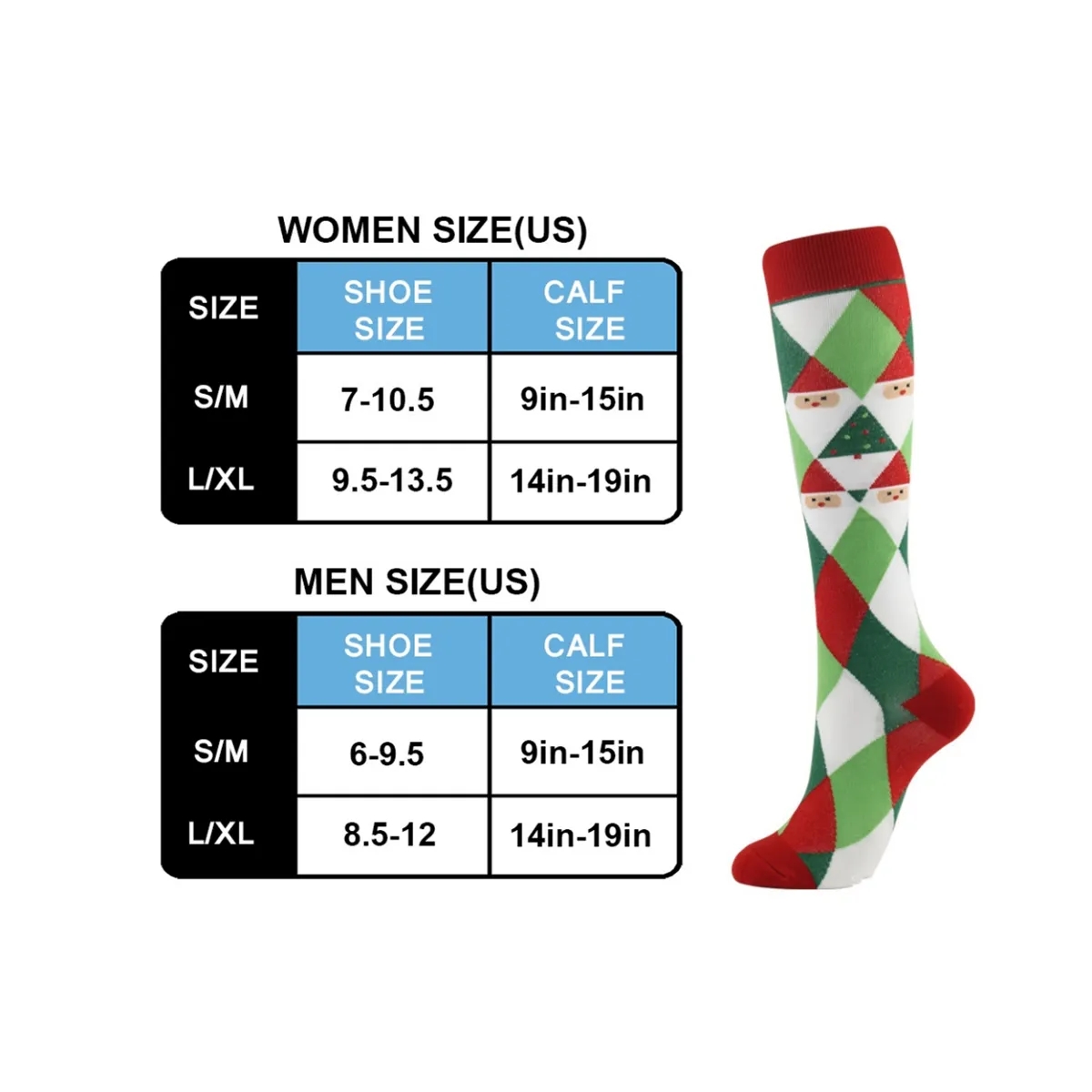 Christmas Compression Socks for Women & Men 15-20mmHg 4