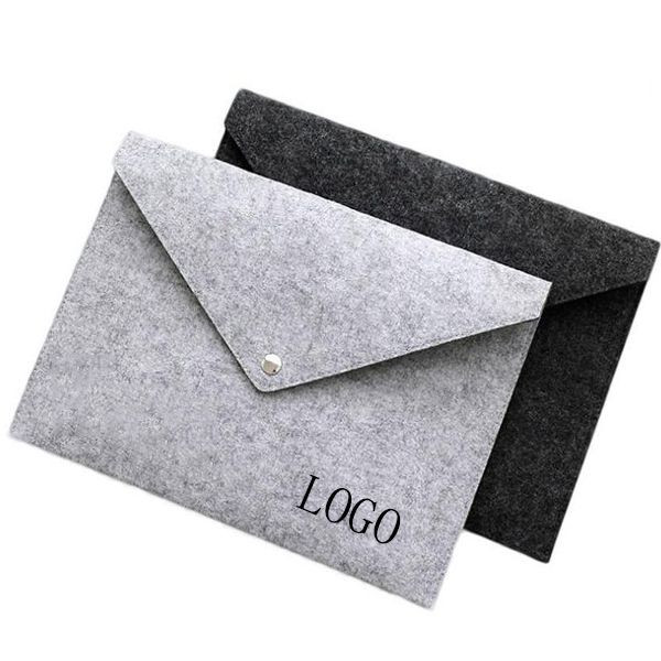 Felt Document File Bag W/ Buckle 2