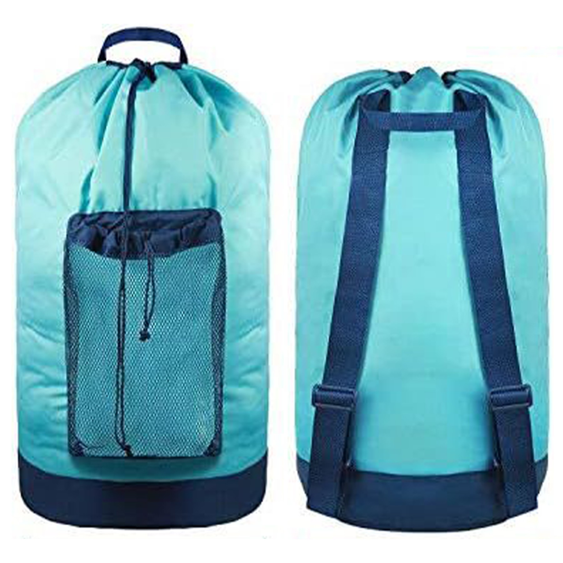 Laundry Backpack With Shoulder Straps/Mesh Pocket 3