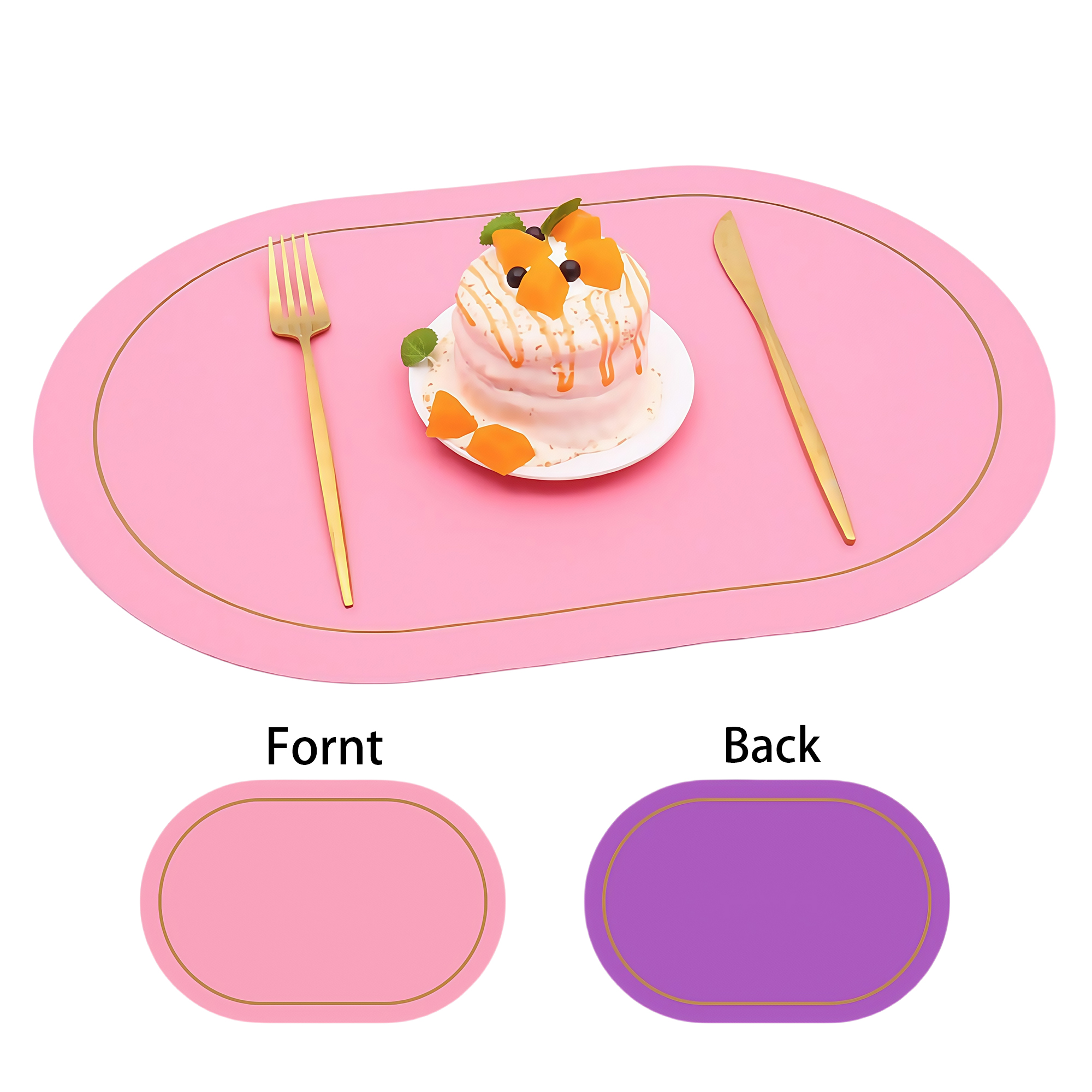 Oval Dual-Color Placemats 2