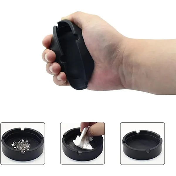 Silicone Anti-drop And Heat-resistant Round Ashtray 4