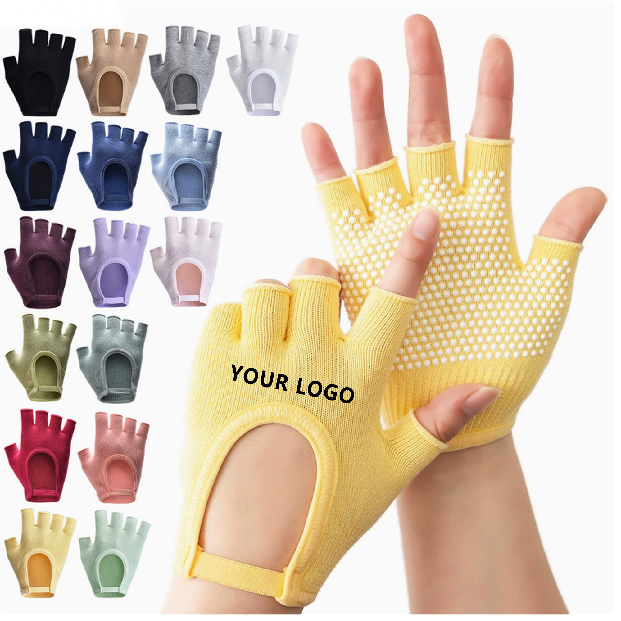 Half Finger Yoga Gloves 2