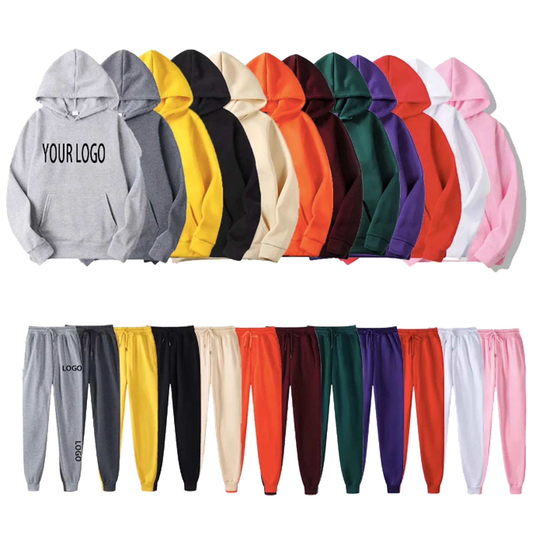 Men's Plus Fleece Hoodie Suit 6