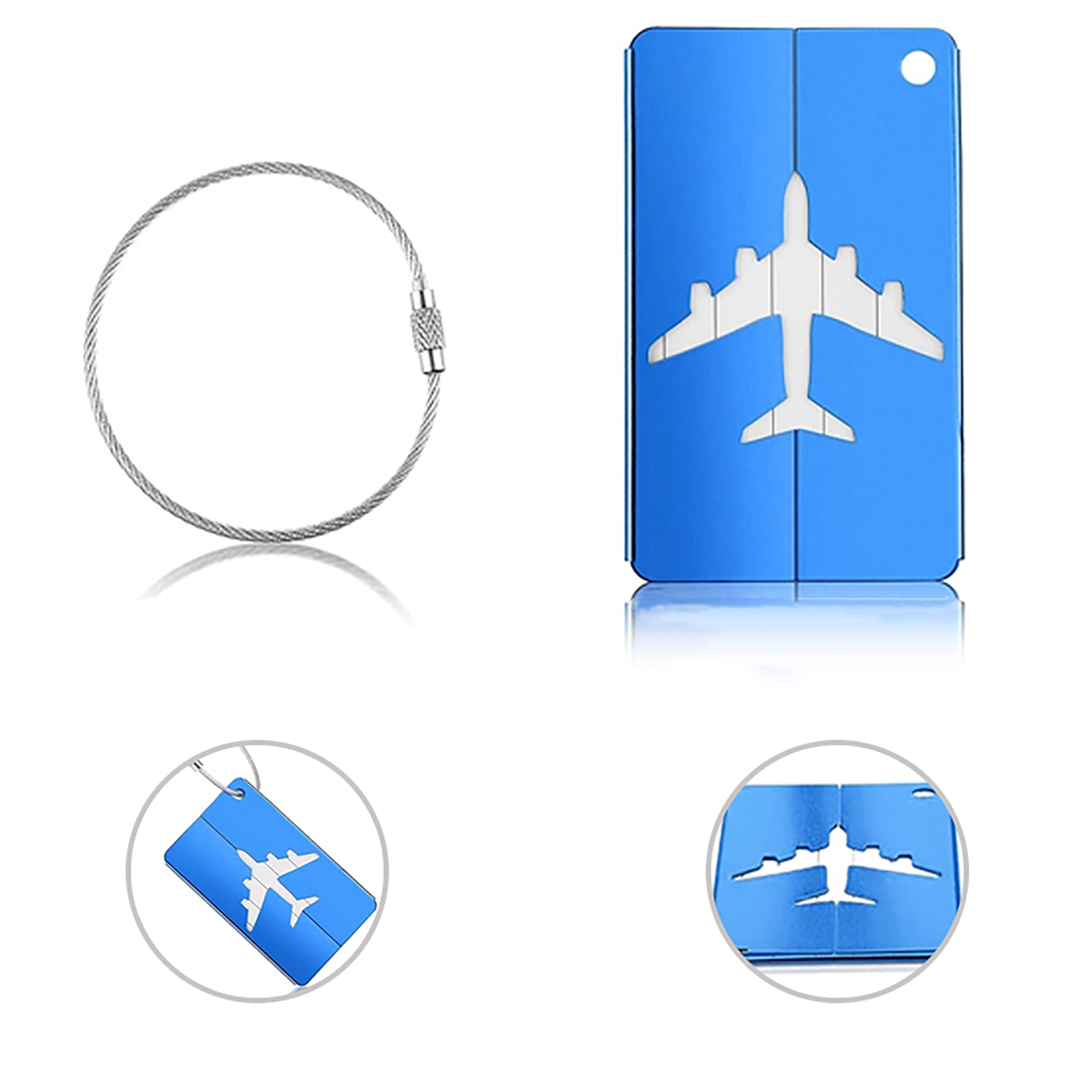 Aircraft-Design Aluminum Baggage Tag 4