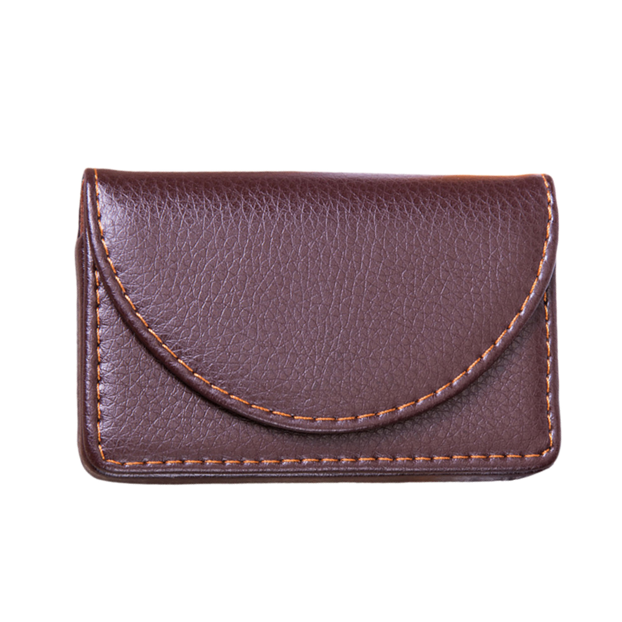 Leather Business Card Holder with Magnetic Closure 1