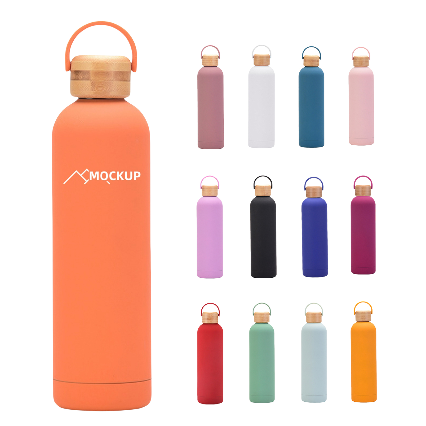 17 Oz Bamboo Cover Stainless Steel Sports Thermos Cup 1