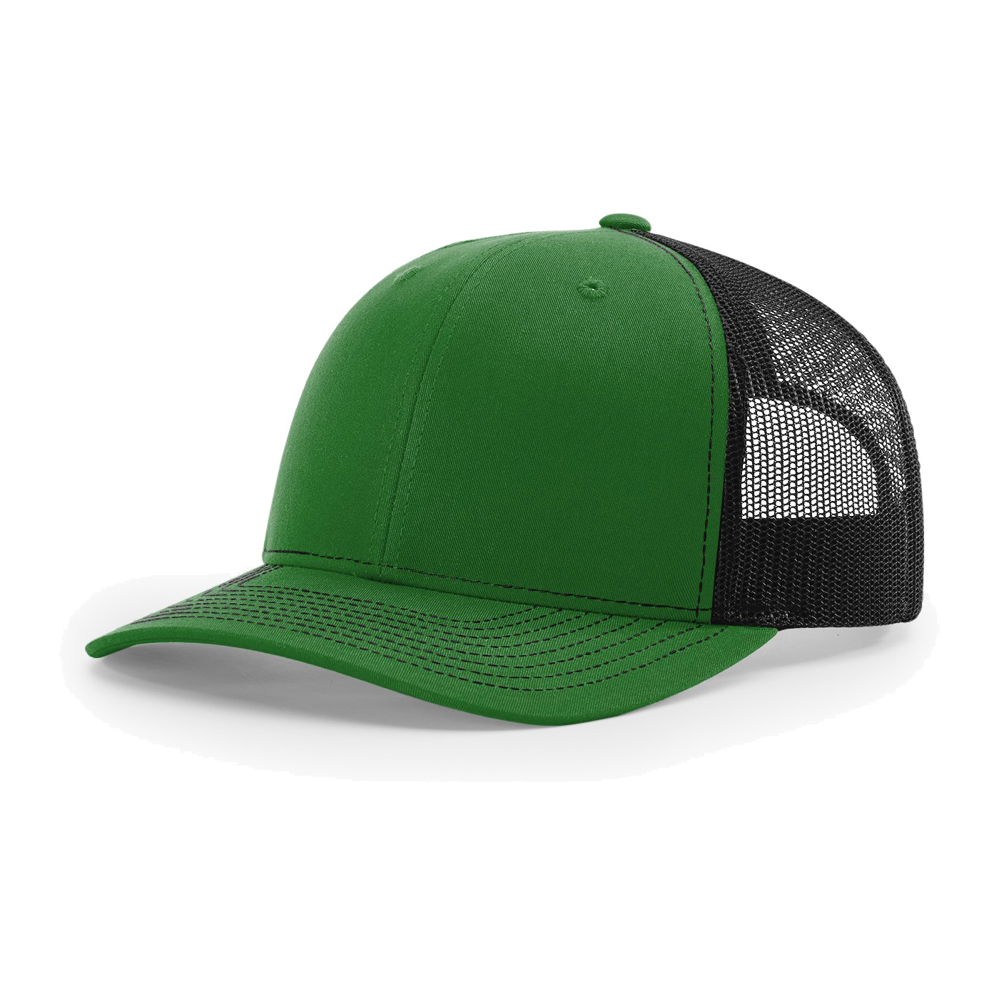 Richardson 112 6-Panel Snapback Trucker Hat w/Leatherette Adhesive Patches or Embroidery 95