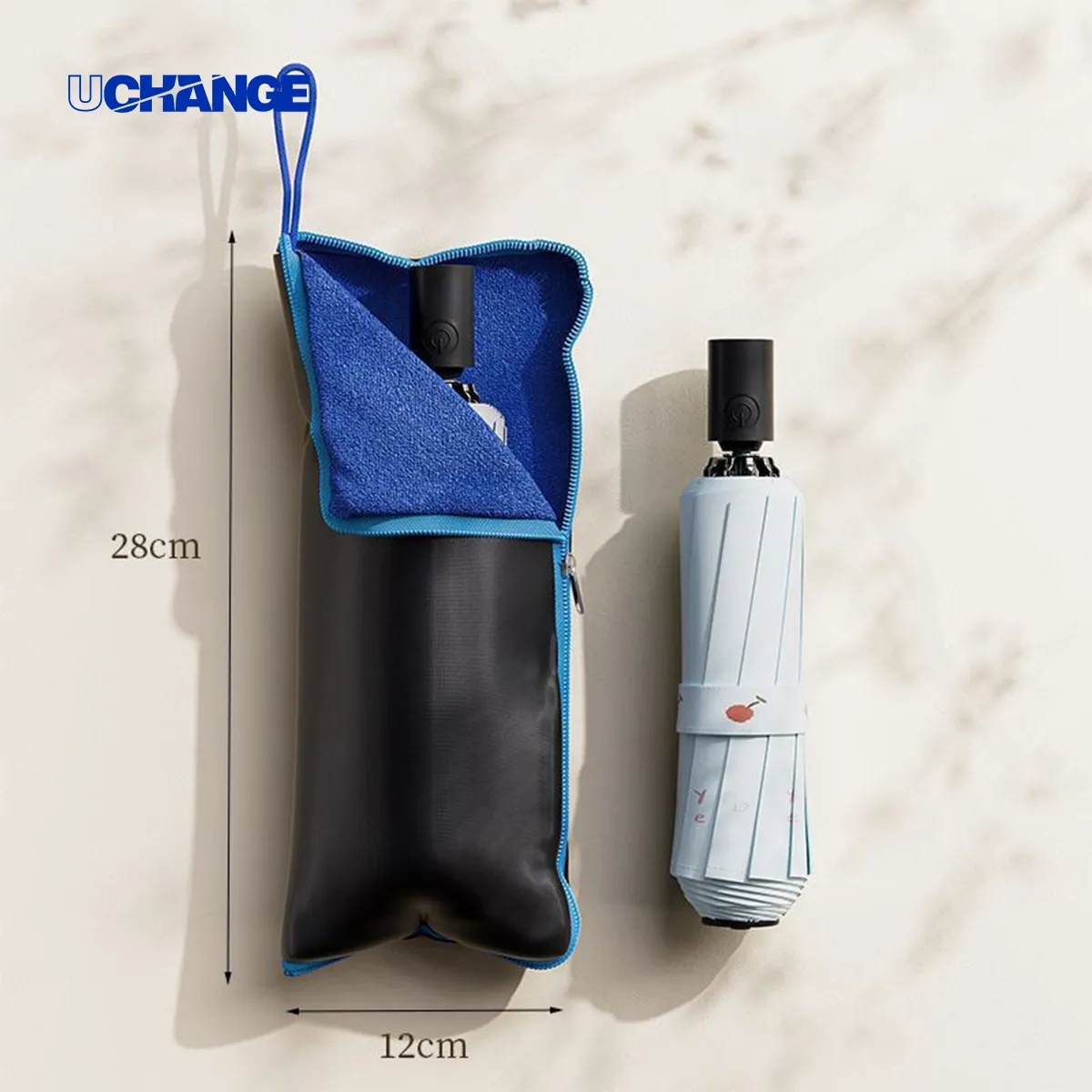 Absorbent Umbrella Pouch With Zip Mat & Carry Loop 4