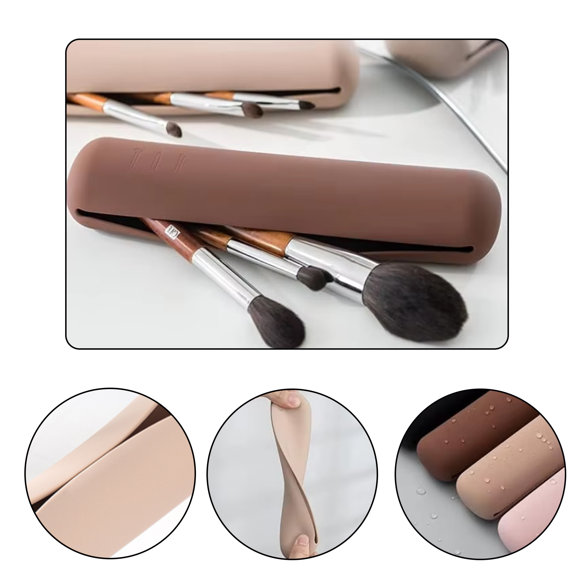 Easy Clean Cosmetic Brush Organizer 3