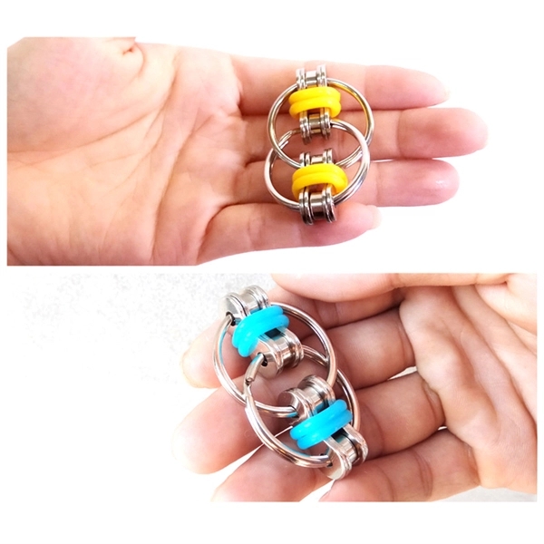 Bike Chain Key Ring Fidget Cube 2