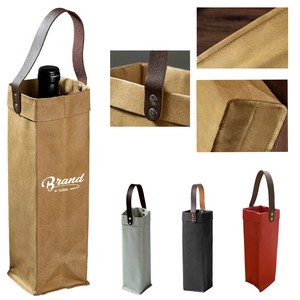 Washable Kraft Paper Wine Gift Bags 13