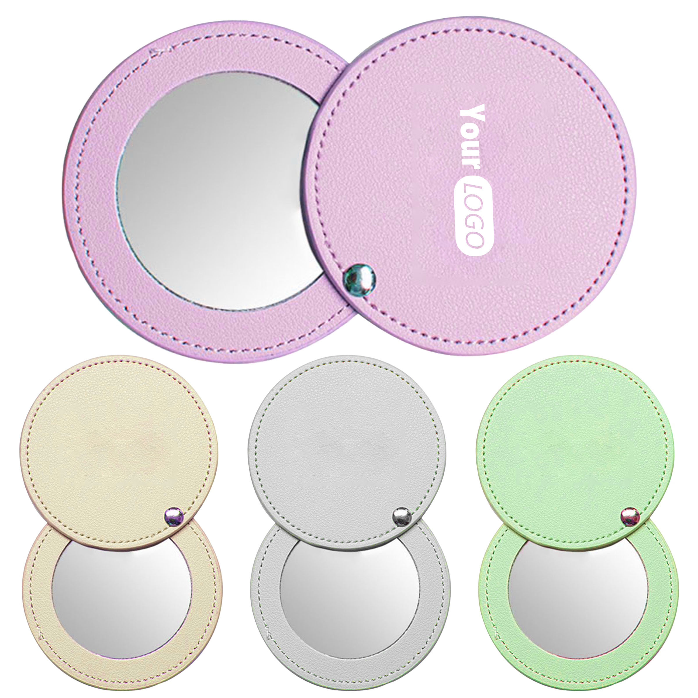 Pu Elegant Leather Compact Mirror 4