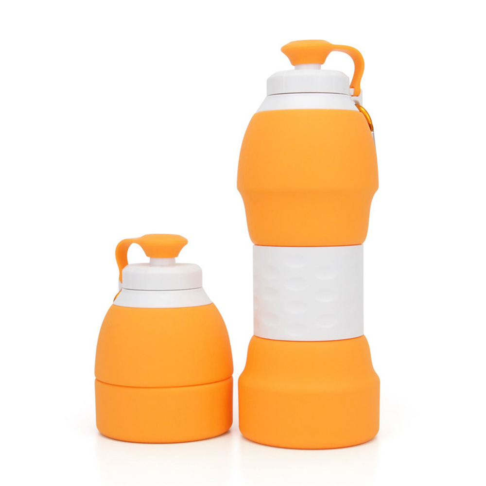 580ML Silicone Folding Water Bottle Retractable Water Cup 2