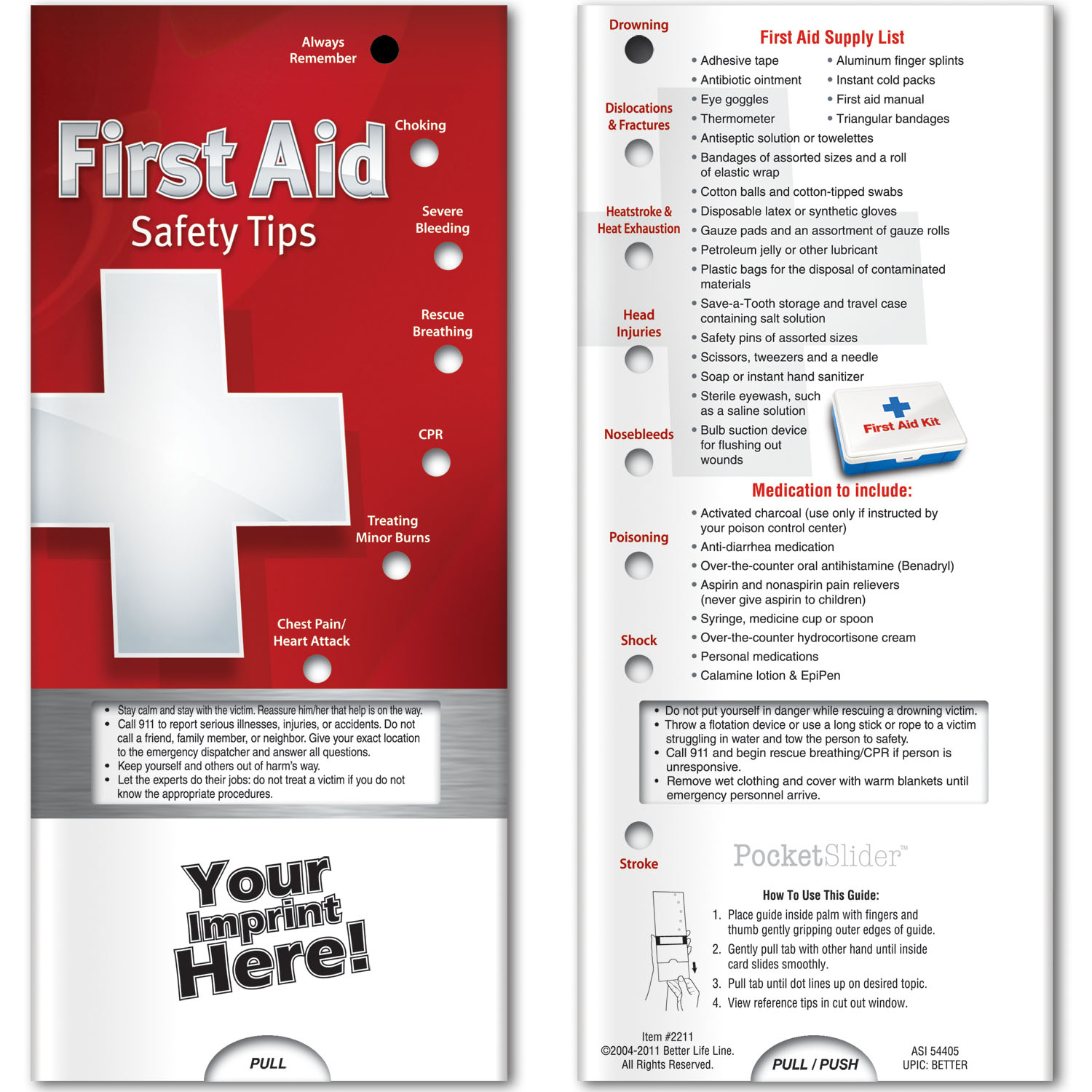 Pocket Slider - First Aid: Safety Tips 2