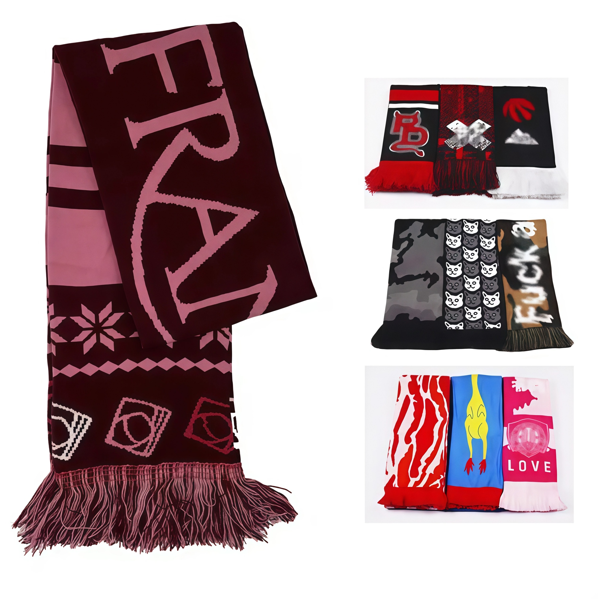 MOQ 10 pcs Knitted Acrylic Scarf 2