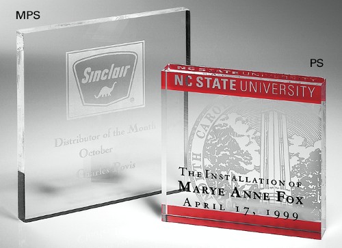 3 Square Paperweight Acrylic Award 1