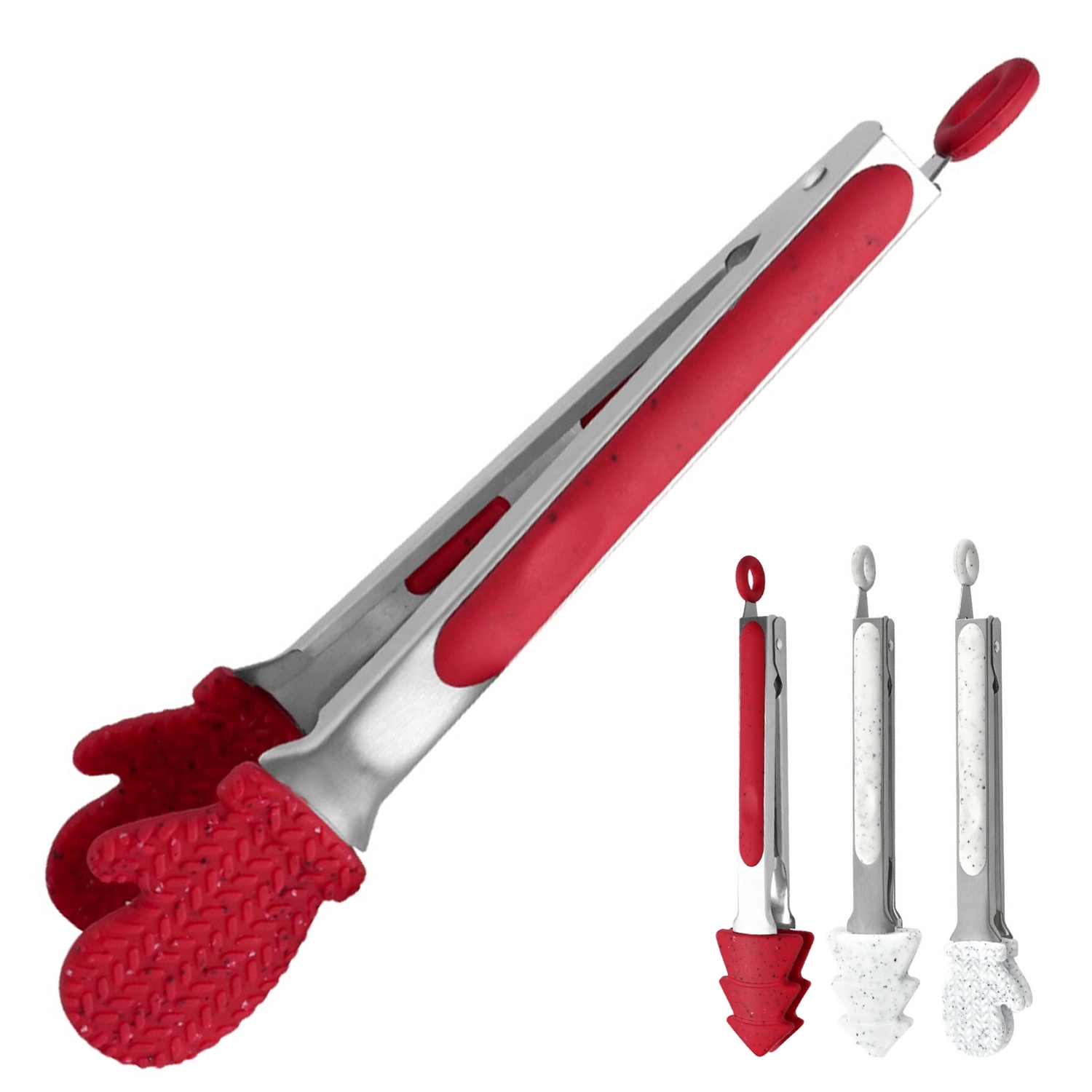 Christmas Style Grilling Food Tongs 2