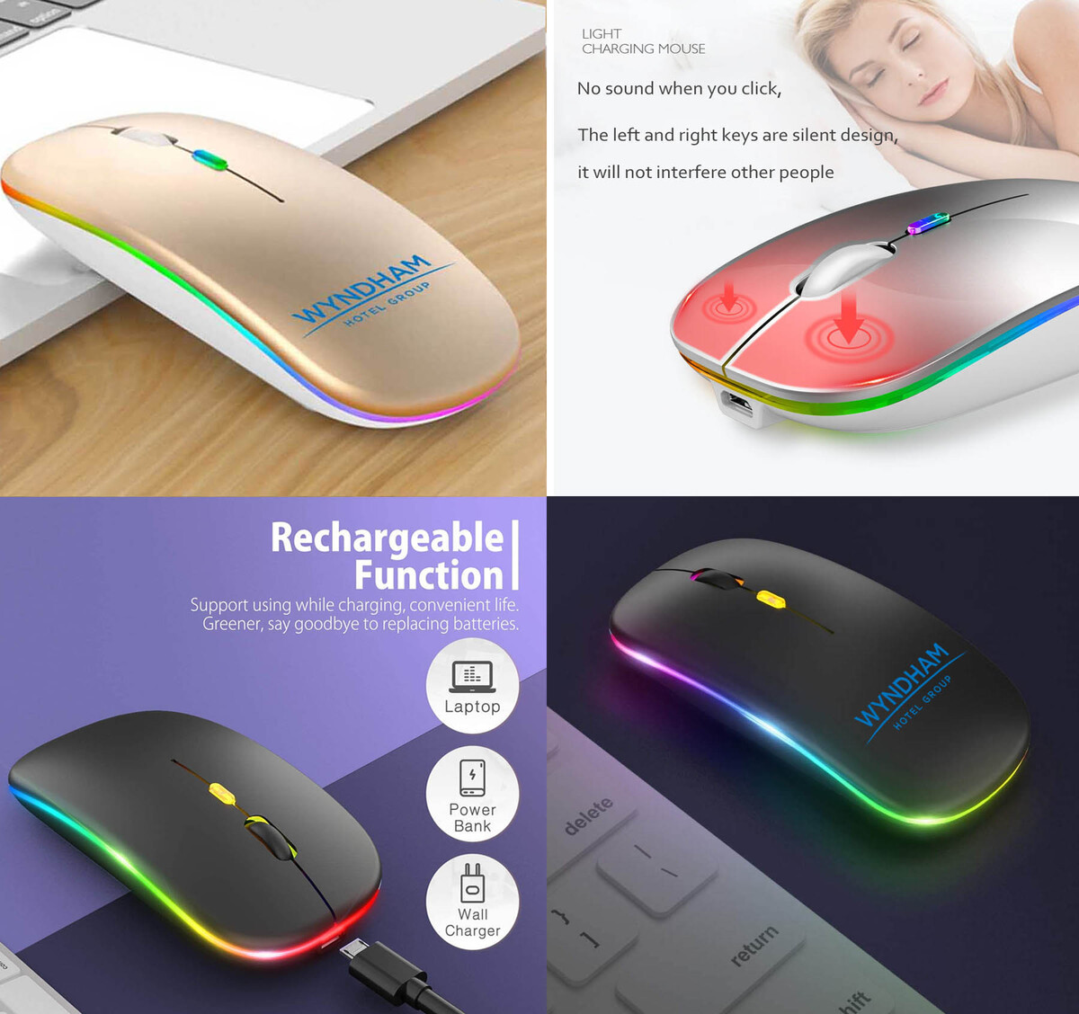 iBank ® Wireless Mouse, LED Dual Mode (Bluetooth 5.1 and 2.4G Wireless) 2