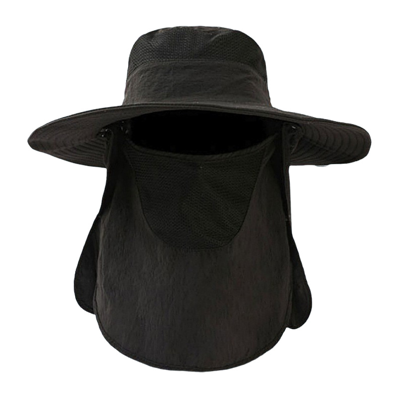 Travel Mesh Sun/fishing Hat With Neck Cape wide brim, face & neck flap 2