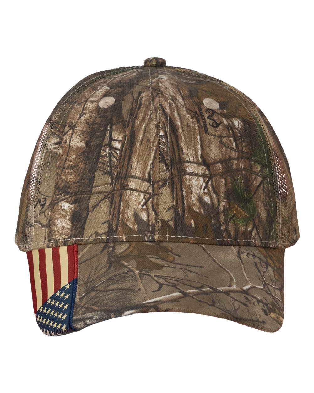 Camo Woven USA Flag Mesh Cap - LC350M 2