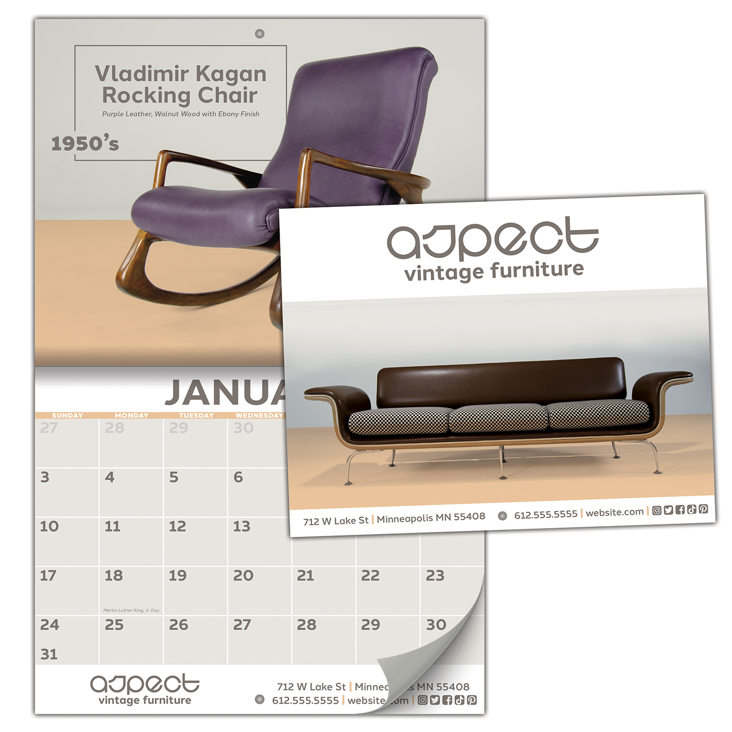 13-Month Fully Custom Wall Calendar (High Gloss UV-Coated Cover) 9