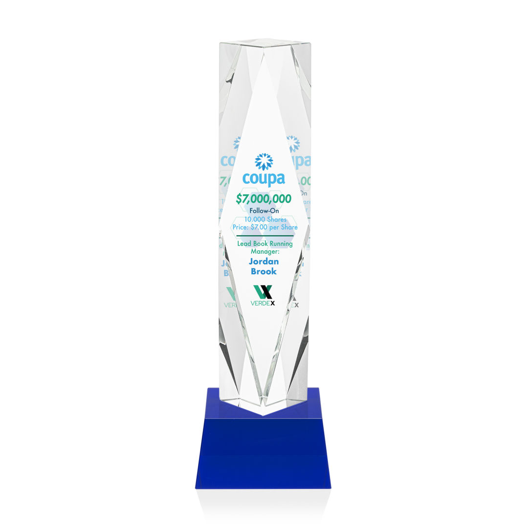 Toscana VividPrint™ Award on Base - Blue 4