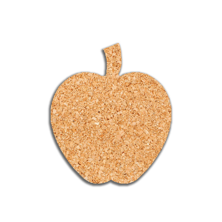 1/8" Cork Coaster Apple Shape