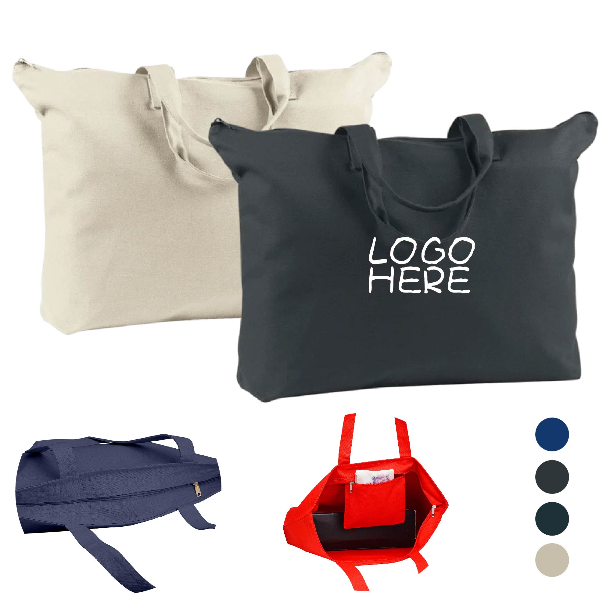 Heavy Canvas Tote, custom tote bag with logo imprint 2
