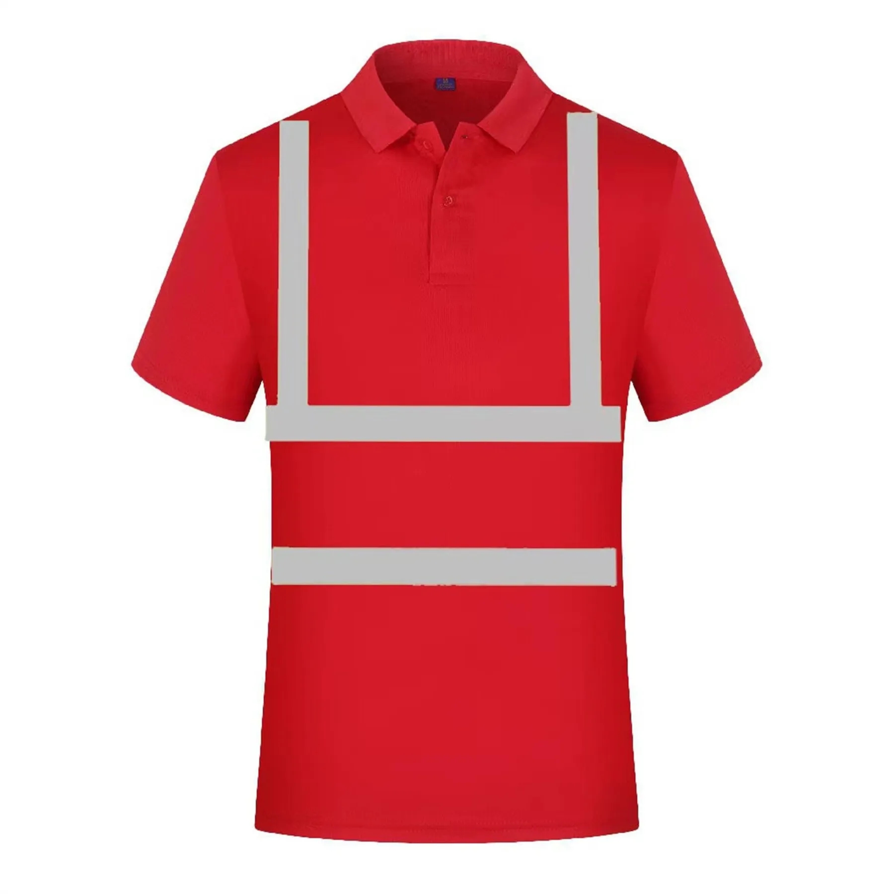 High Visibility Reflective Construction Safety Polo T Shirt 9