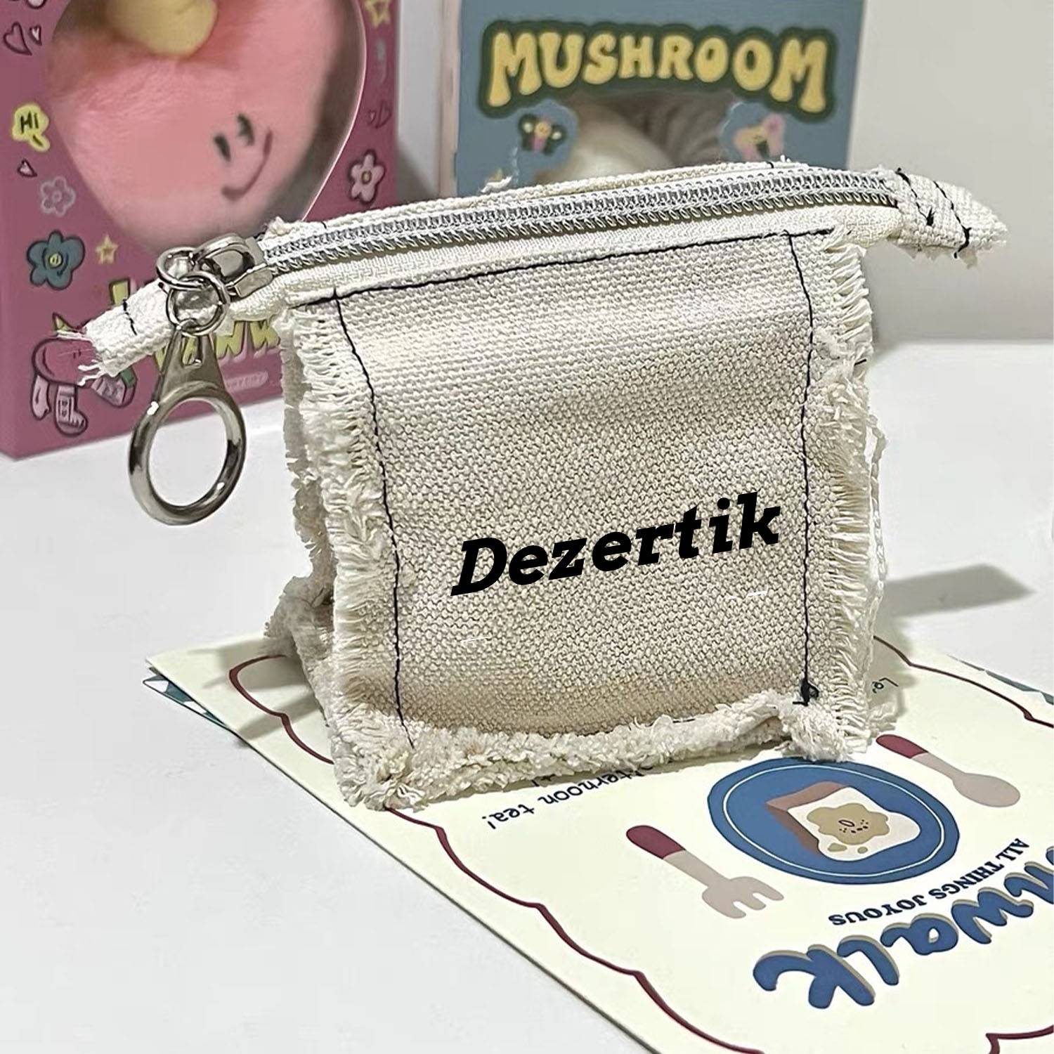 Mini Canvas Zippered Portable Storage Bag 4