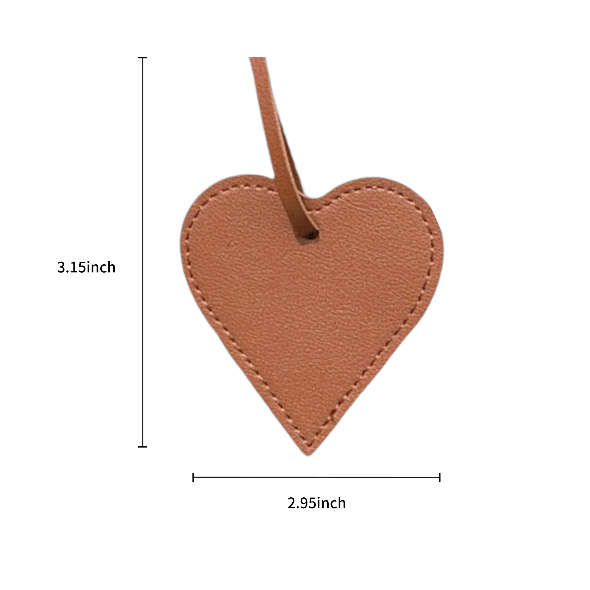 PU Leather Heart Keychain Lightweight Compact Build 1