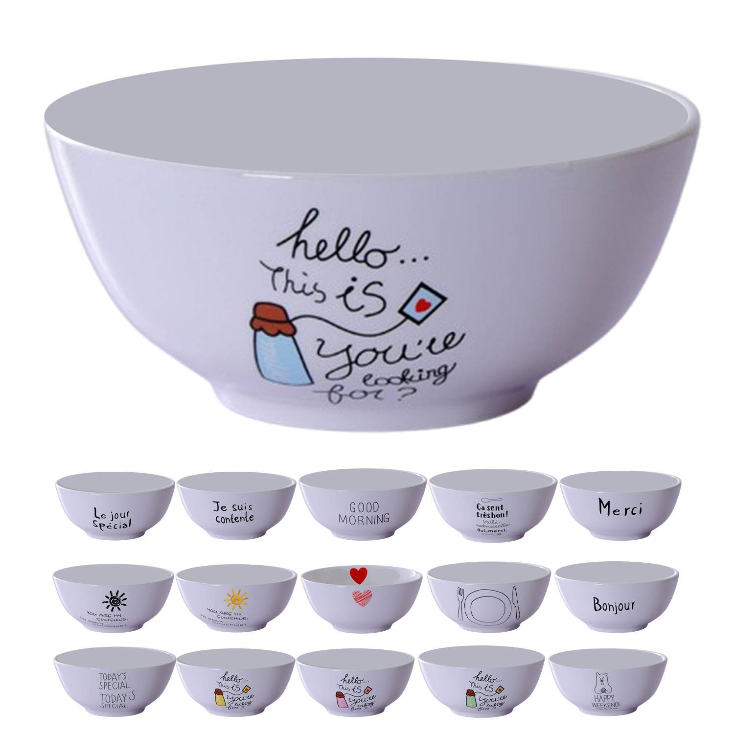 50 oz Large Capacity Creative Ceramic Soup Bowl 2