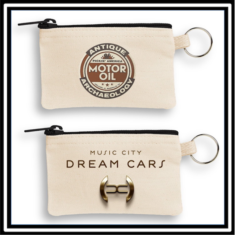 Canvas Key Ring Pouch with Black Zipper 4
