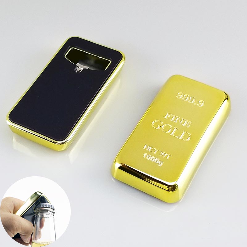 Gold Bar Magnet Bottle Opener 3