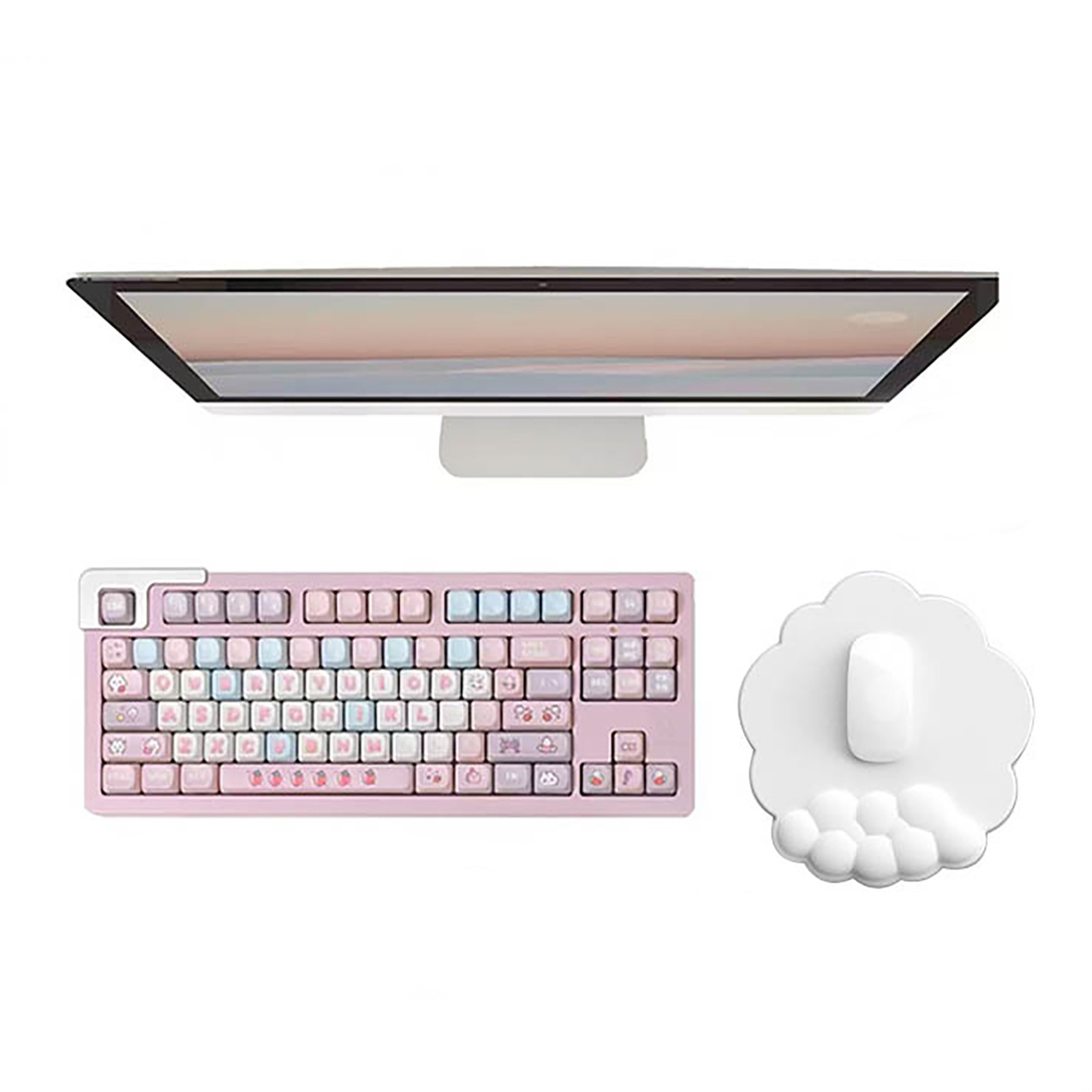 Mouse Mat With Wrist Support Cloud Shape 7