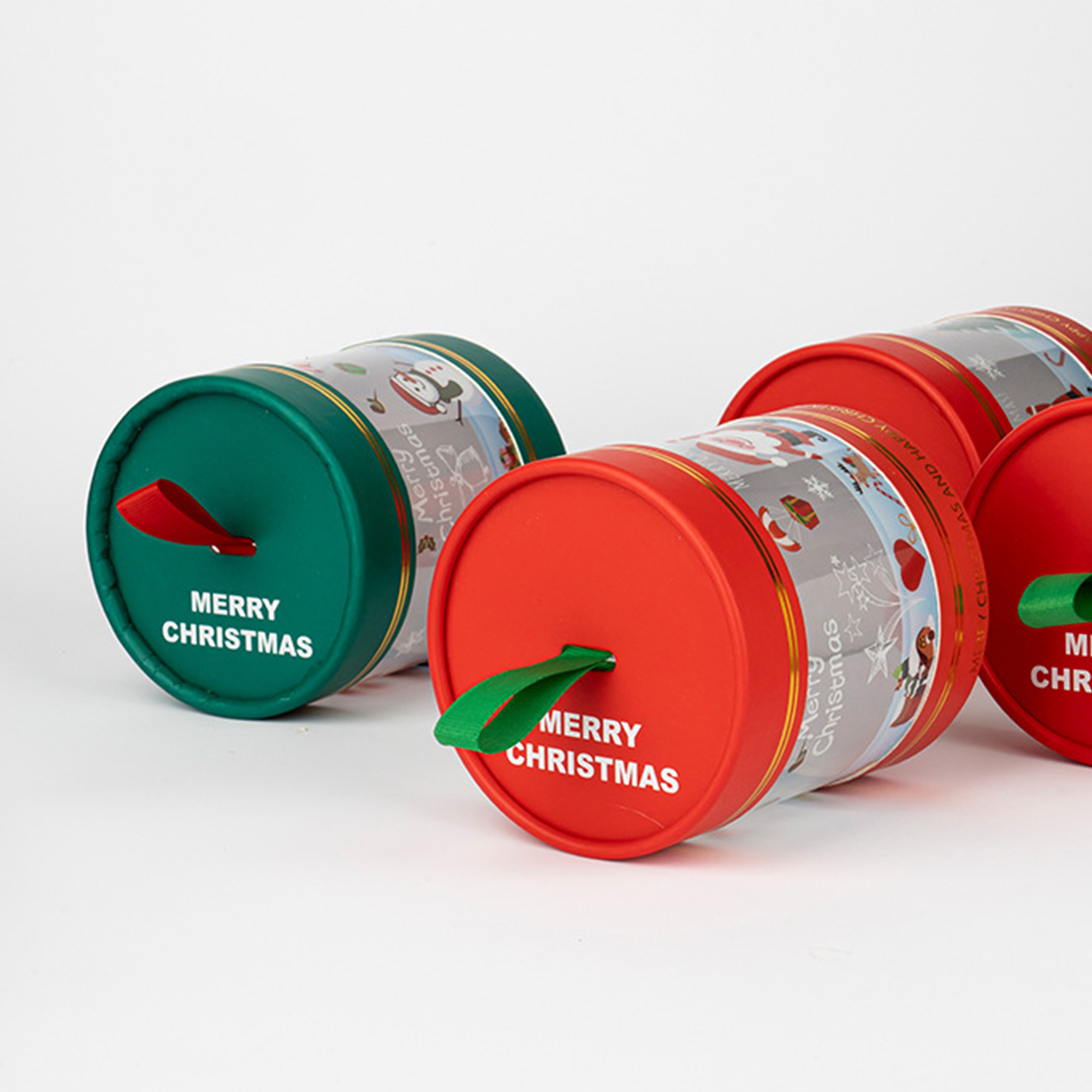 Christmas transparent Cylinder Packaging Gift Box 3