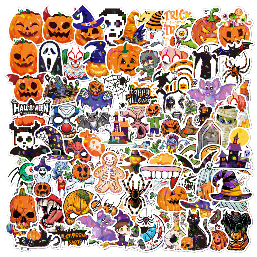 100PCS Vinyl Waterproof Halloween Stickers In Stock 3