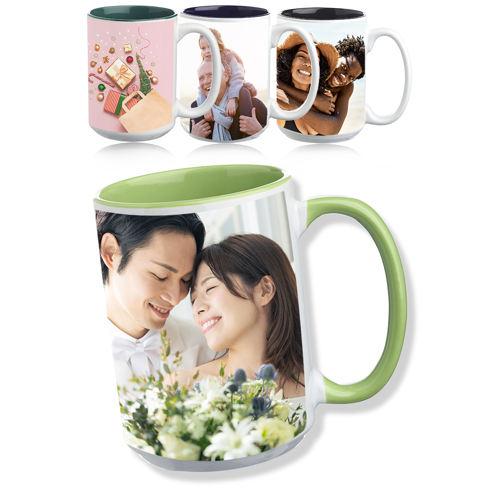 15 oz. Glossy Two-Tone Photo Full Color Sublimation Mug 9