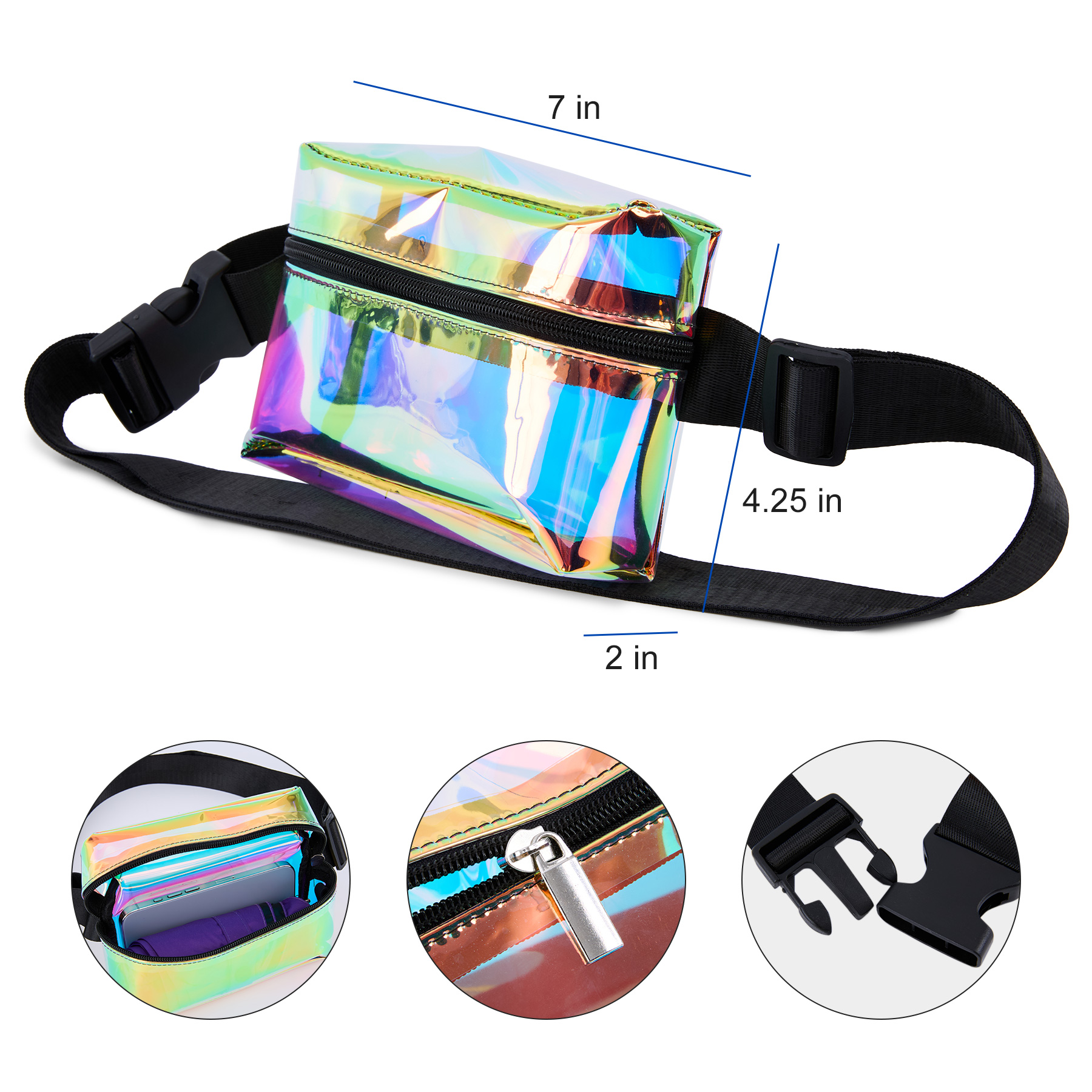 Colorful TPU Makeup Belt Bag For Women 3