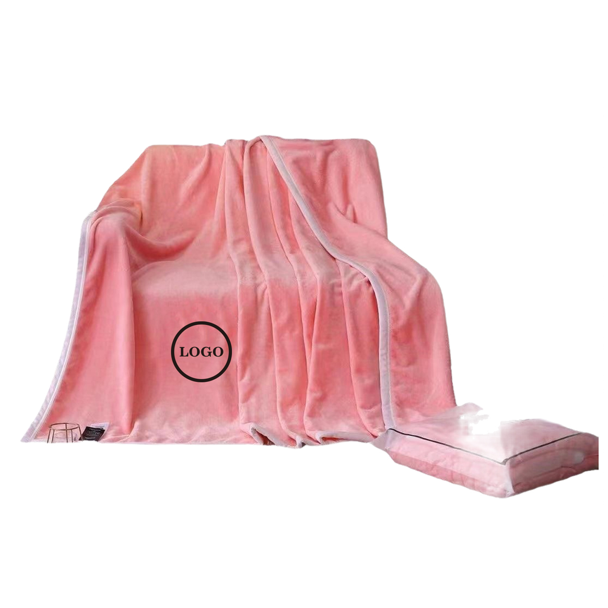 MOQ50 Soft Embroidered Flannel Throw Blanket for Gifts 1