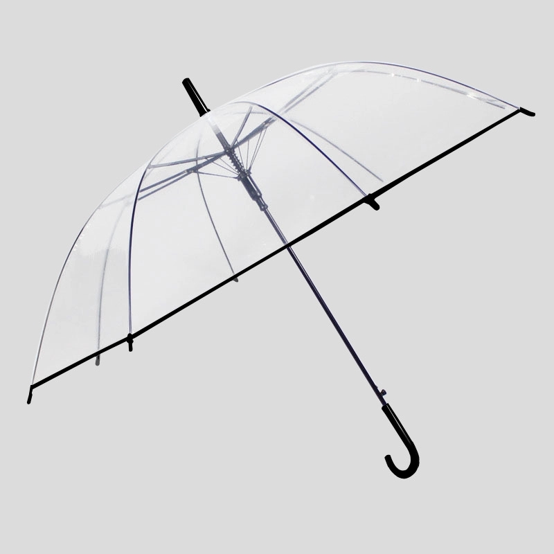 Custom Clear Transparent Long Umbrella with Easy Grip Handle 7